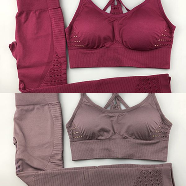 2pcs/set seamless yoga set women fitness clothing sportswear gym leggings + padded push-up hollow strappy sports bra sports suit c0122, Black;white
2pcs/set seamless yoga set women fitness clothing sportswear gym leggings + padded push-up hollow strappy sports bra sports suit c0122, Black;white