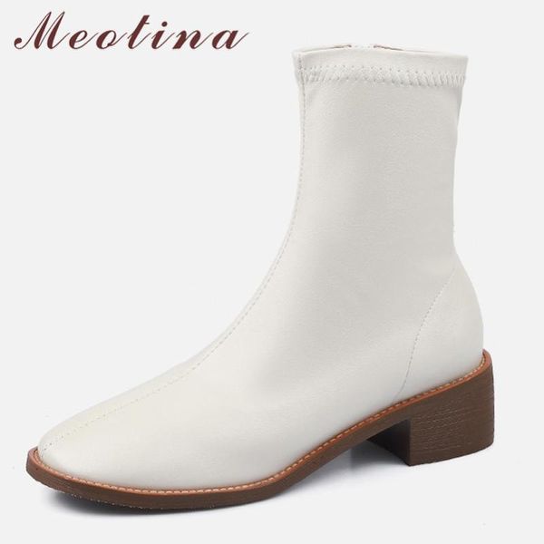 boots meotina women ankle shoes square toe high heel stretch short chunky heels zipper ladies autumn beige brown 39, Black
boots meotina women ankle shoes square toe high heel stretch short chunky heels zipper ladies autumn beige brown 39, Black