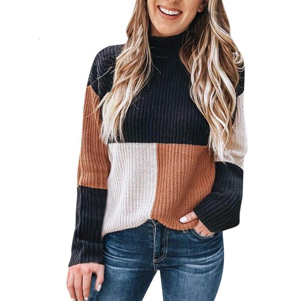 knitted sweater pullovers women colorblock turtle neck patchwork long sleeve sweaters blouse female soft bottom jumper, White;black
knitted sweater pullovers women colorblock turtle neck patchwork long sleeve sweaters blouse female soft bottom jumper, White;black