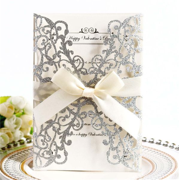 factory price flower hollow laser cut elegant engagement glitter wedding invitation card with rope and envelope
factory price flower hollow laser cut elegant engagement glitter wedding invitation card with rope and envelope