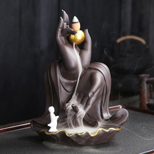 fragrance lamps mountain river handicraft incense holder backflow burner buddha hand smoke waterfall stick ceramic censer
fragrance lamps mountain river handicraft incense holder backflow burner buddha hand smoke waterfall stick ceramic censer