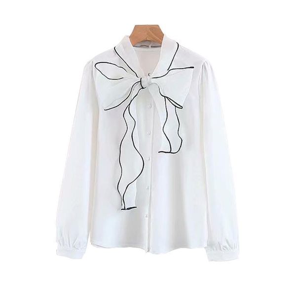 perhaps u women white bow solid chiffon shirt long sleeve office lady work ol b0182
perhaps u women white bow solid chiffon shirt long sleeve office lady work ol b0182
