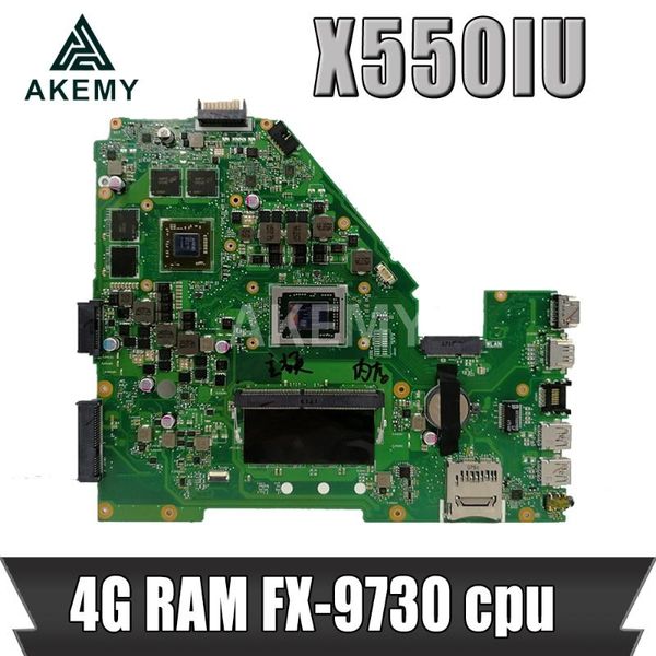 for asus x550i x550ik x550iu notebook lapmotherboard mainboard 2gb graphics card 4g ram fx-9730 cpu