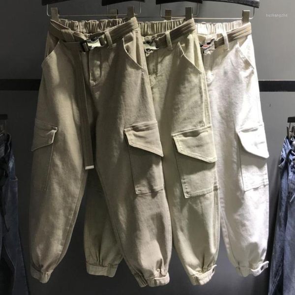 cargo pants women loose bf style big pockets spring autumn elastic high waist casual jeans plus size 26-311, Blue
cargo pants women loose bf style big pockets spring autumn elastic high waist casual jeans plus size 26-311, Blue