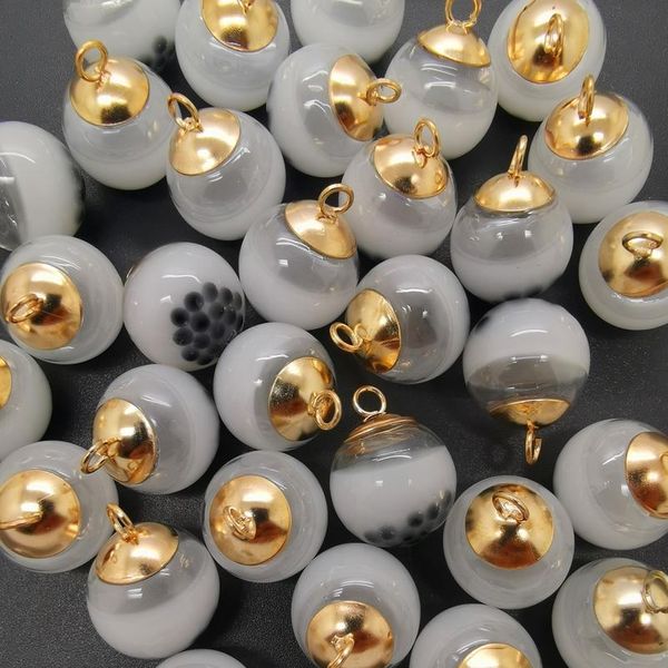 new diy 6pcs 16mm mini glass bubble tea bottles beads pendant ornaments jewelry making qylagm, Black
new diy 6pcs 16mm mini glass bubble tea bottles beads pendant ornaments jewelry making qylagm, Black