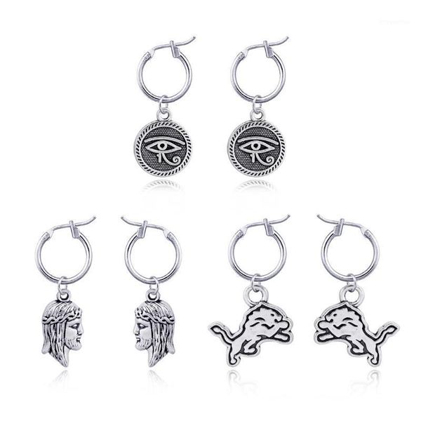 1pair tribe endless circle eyes wolf hoop earrings with pendant women jewelry vintage ethnic metal color portrait earring e5711, Golden;silver
1pair tribe endless circle eyes wolf hoop earrings with pendant women jewelry vintage ethnic metal color portrait earring e5711, Golden;silver