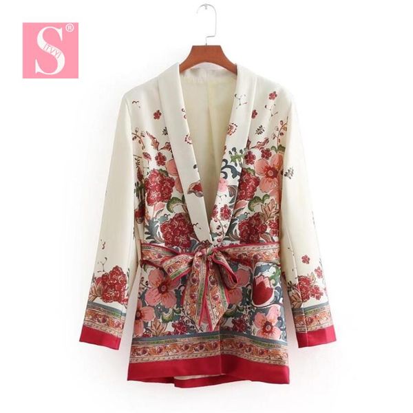 stvy floral printed casual suit collar women's jacket 2020 new arrival spring autumn fashion belt was thin, Black;brown
stvy floral printed casual suit collar women's jacket 2020 new arrival spring autumn fashion belt was thin, Black;brown