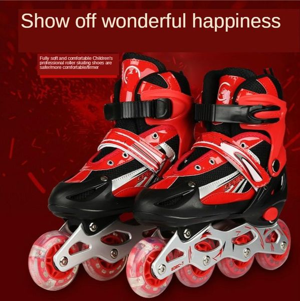 boots the single-flash skates pvc round roller children adjustable fashion safety single row skate shoes, Black;grey
boots the single-flash skates pvc round roller children adjustable fashion safety single row skate shoes, Black;grey