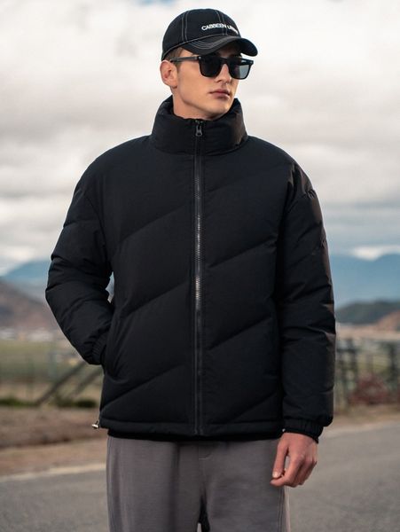 men funnel neck zip up puffer coat u0ky#, Black;brown
men funnel neck zip up puffer coat u0ky#, Black;brown