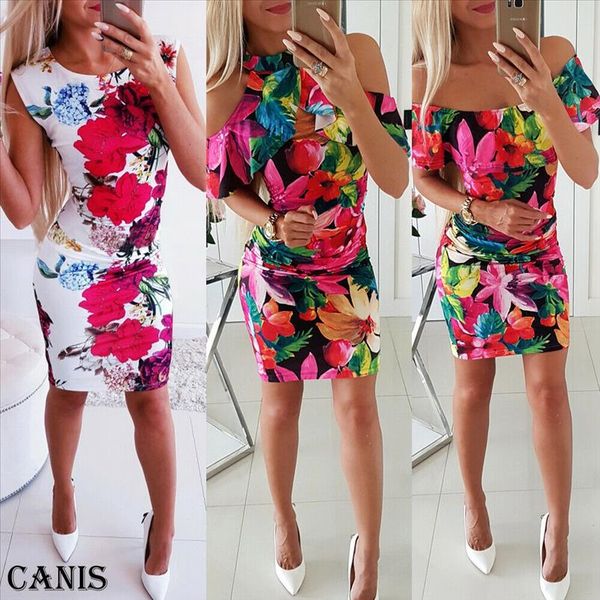2019 women summer 3 style sleeveless floral off shoulder sheath bodycon dress ladies beach party short mini dress, Black;gray
2019 women summer 3 style sleeveless floral off shoulder sheath bodycon dress ladies beach party short mini dress, Black;gray