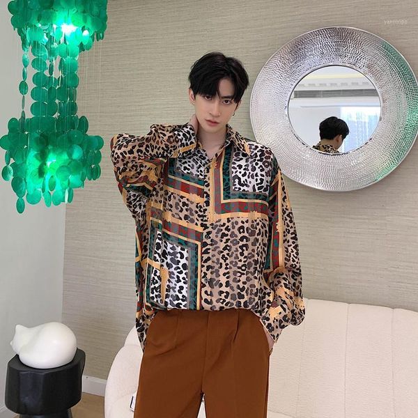 men's long sleeve shirt 2020 spring summer new handsome leopard print loose bar hair stylist youth fashion men's wear1, White;black
men's long sleeve shirt 2020 spring summer new handsome leopard print loose bar hair stylist youth fashion men's wear1, White;black