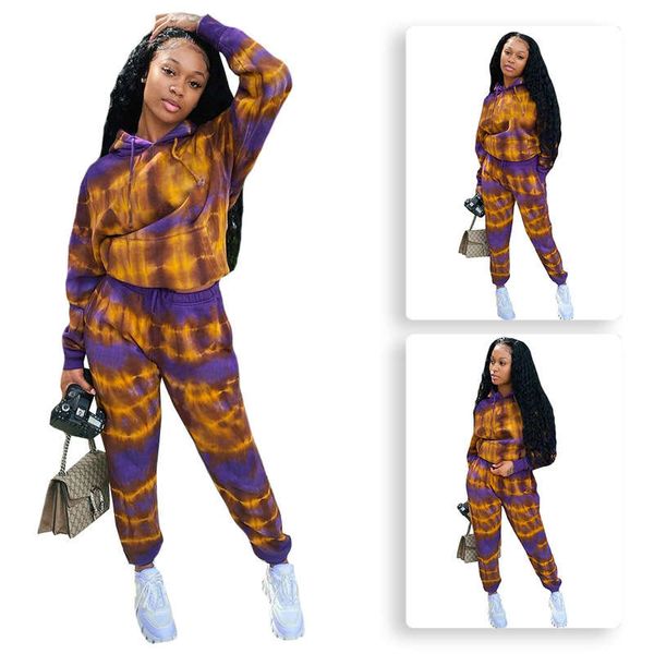 m9031 2020 women's autumn and winter new style sweater pull frame gradual tie dye hooded leisure sports suit, Gray
m9031 2020 women's autumn and winter new style sweater pull frame gradual tie dye hooded leisure sports suit, Gray