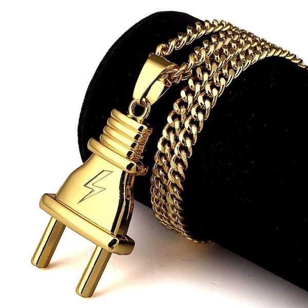 necklaces hop hip new plug hipster pendant jewelry men necklace cool gift gold plated chain fashion mens jewellery collier, Silver
necklaces hop hip new plug hipster pendant jewelry men necklace cool gift gold plated chain fashion mens jewellery collier, Silver