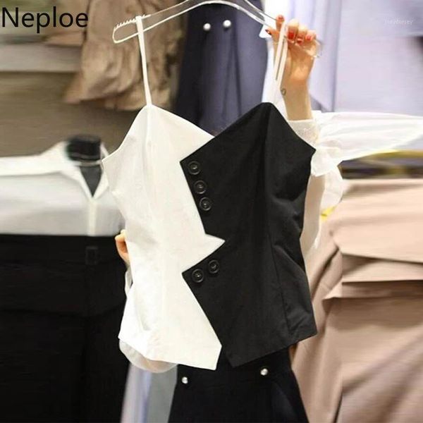 neploe korean contrast color patchwork button design camis fashion asymmetry summer 2020 new bottom tank loose 493811, White
neploe korean contrast color patchwork button design camis fashion asymmetry summer 2020 new bottom tank loose 493811, White