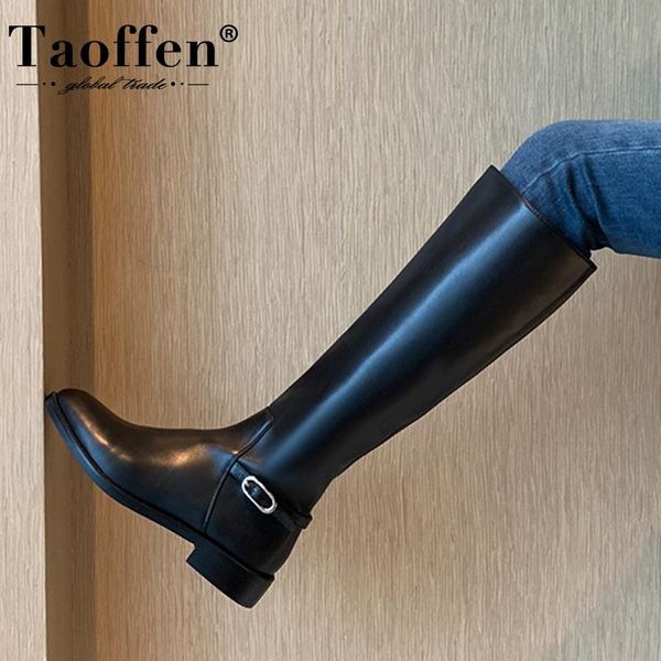 TAOFFEN Women Knee Boots Metal Buckle Pointed Toe Side Zipper Shoes Flats Winter Warm Boots Fashion Party Footwear Size 34-39, Black
TAOFFEN Women Knee Boots Metal Buckle Pointed Toe Side Zipper Shoes Flats Winter Warm Boots Fashion Party Footwear Size 34-39, Black