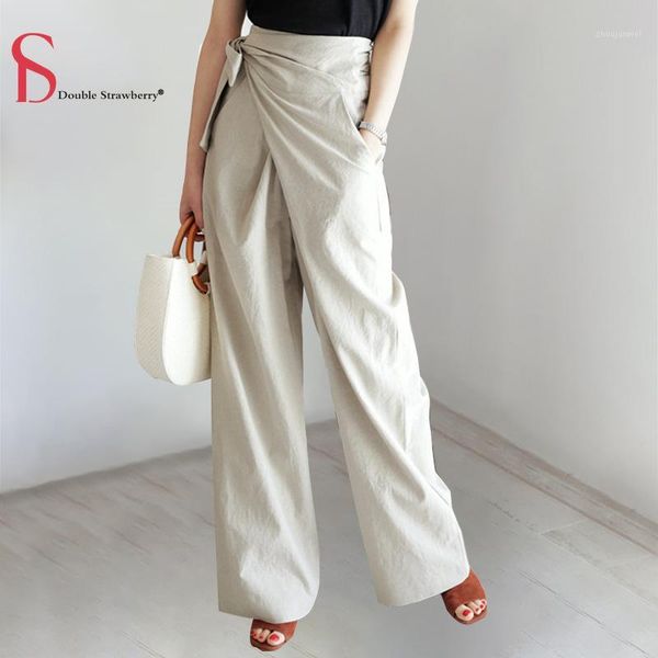 double strawberry spring new style high waist loose bowknot solid color wide leg fashion tooling women casual pants1, Black;white
double strawberry spring new style high waist loose bowknot solid color wide leg fashion tooling women casual pants1, Black;white