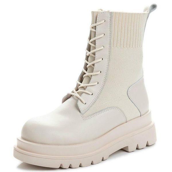 boots women genuine leather platform autumn light comfortable chunky fashion lace up lady shoes footwear, Black 
boots women genuine leather platform autumn light comfortable chunky fashion lace up lady shoes footwear, Black