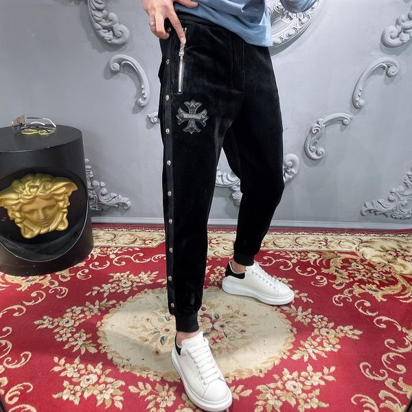 winter ins tide brand crosin plush thickened men's velvet leggings elastic casual pants slim feet, Black
winter ins tide brand crosin plush thickened men's velvet leggings elastic casual pants slim feet, Black