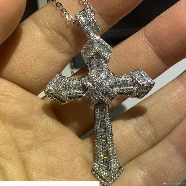 new choucong luxury jewelry 925 sterling silver pave white z cz diamond gemstones cross pendant wedding women necklace for men gift
new choucong luxury jewelry 925 sterling silver pave white z cz diamond gemstones cross pendant wedding women necklace for men gift