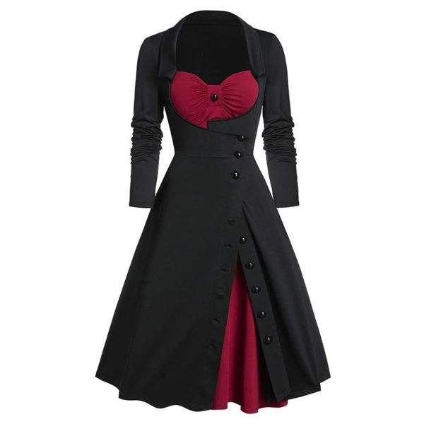 casual dresses women's vintage hight waist patchwork dress retro cocktail rockabilly party swing, Black;gray
casual dresses women's vintage hight waist patchwork dress retro cocktail rockabilly party swing, Black;gray