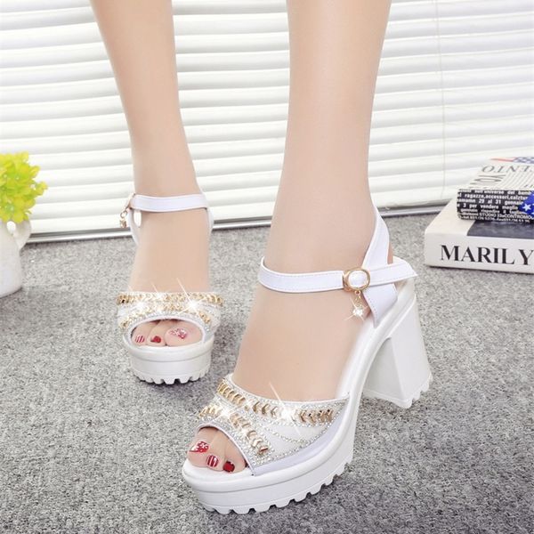 summer new rhinestone fish mouth shoes thick bottom sponge cake waterproof platform high heel thick with sandals women y200405, Black
summer new rhinestone fish mouth shoes thick bottom sponge cake waterproof platform high heel thick with sandals women y200405, Black