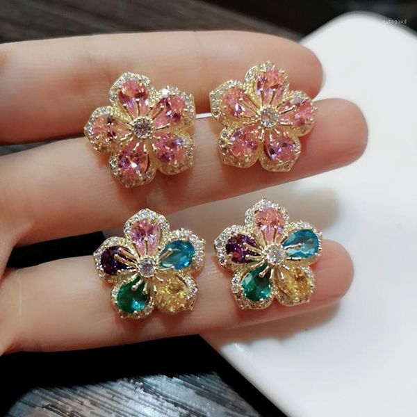 stud silver jewelry women jewellery crystal flower big delicate zircon earrings sweet 2021 earrings1, Golden;silver
stud silver jewelry women jewellery crystal flower big delicate zircon earrings sweet 2021 earrings1, Golden;silver