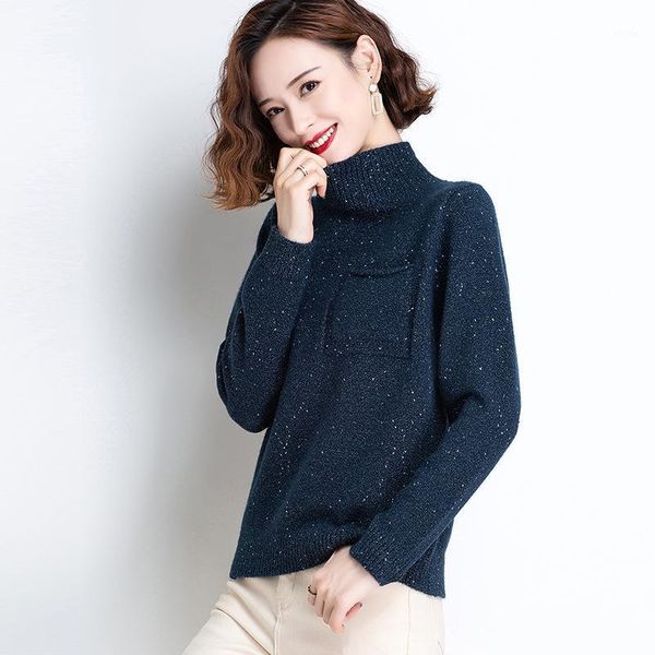 shiny sweater women's 2020 new thickened short half high collar loose bottoming shirt for women's autumn and winter style1, White;black
shiny sweater women's 2020 new thickened short half high collar loose bottoming shirt for women's autumn and winter style1, White;black