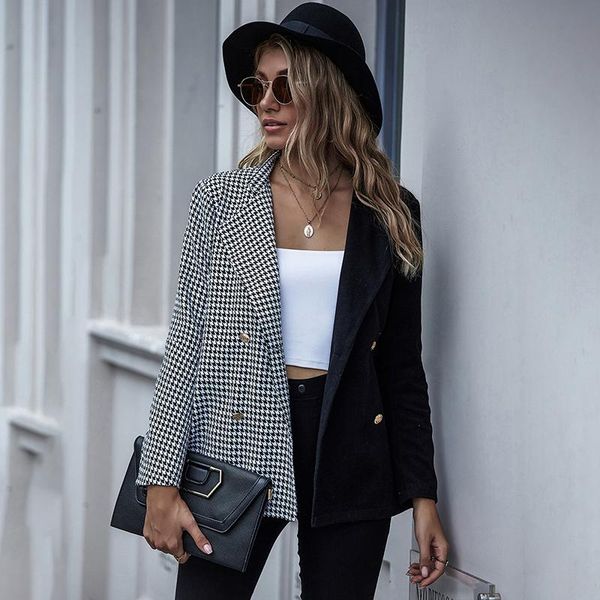 new autumn winter fashion checkered jacket woman checked jackets ladies plaid jacket temperament coats female suits high quality, Black;brown
new autumn winter fashion checkered jacket woman checked jackets ladies plaid jacket temperament coats female suits high quality, Black;brown
