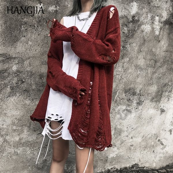 hip hop hole ripped cardigan sweaters women fashionable harajuku stripe knitted cardigan for woman loose all-match v-neck y200720, White;black
hip hop hole ripped cardigan sweaters women fashionable harajuku stripe knitted cardigan for woman loose all-match v-neck y200720, White;black
