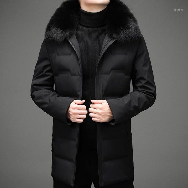 men's down & parkas jacket in winter 2021 male money men long thickening detachable collar leisure youth coat1, Black
men's down & parkas jacket in winter 2021 male money men long thickening detachable collar leisure youth coat1, Black