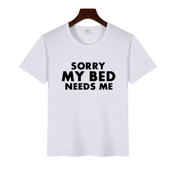 мужчины или женщины t-shirt печать текста к сожалению my bed needs me casual с коротким рукавом смешные футболки, White;black
мужчины или женщины t-shirt печать текста к сожалению my bed needs me casual с коротким рукавом смешные футболки, White;black