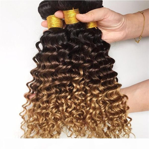 dark root 1b 4 27 brown to honey blonde virgin brazilian human hair 3pcs deep wave three tone colored human hair weave bundles, Black;brown
dark root 1b 4 27 brown to honey blonde virgin brazilian human hair 3pcs deep wave three tone colored human hair weave bundles, Black;brown