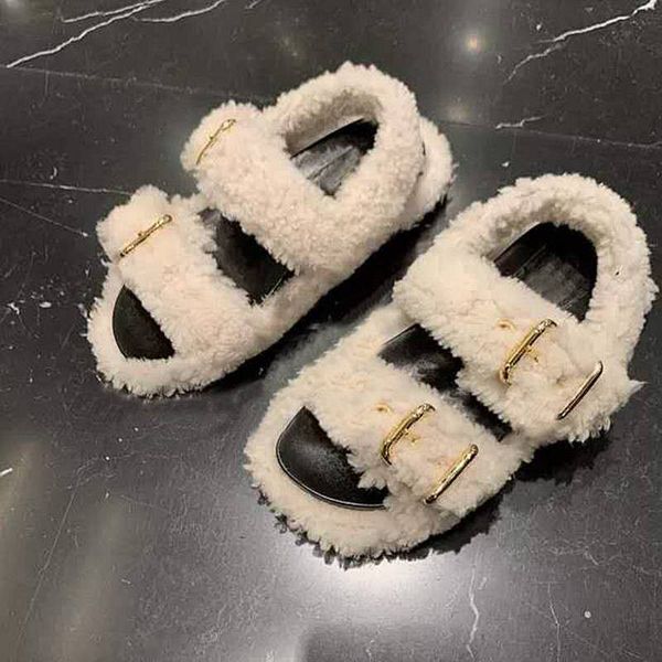 fur shoes women's early autumn new style flat outer wear fashionable lazy all-match solid casual sandals, Black
fur shoes women's early autumn new style flat outer wear fashionable lazy all-match solid casual sandals, Black
