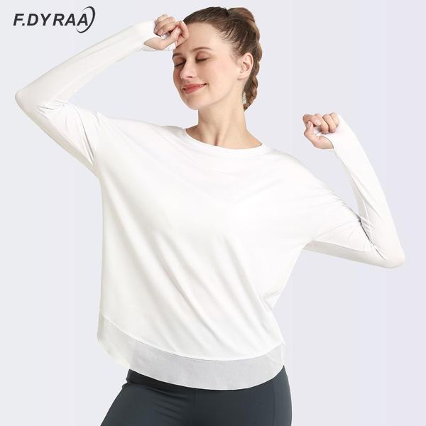 yoga outfits f.dyraa women long sleeve shirt fitness loose gym workout quick dry sport thumb holes mesh running fit sportwear top, White;red
yoga outfits f.dyraa women long sleeve shirt fitness loose gym workout quick dry sport thumb holes mesh running fit sportwear top, White;red