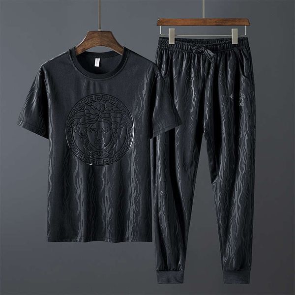 new summer short sleeve t-shirt fat plus size printed loose men's casual sports pants set for men, Gray
new summer short sleeve t-shirt fat plus size printed loose men's casual sports pants set for men, Gray