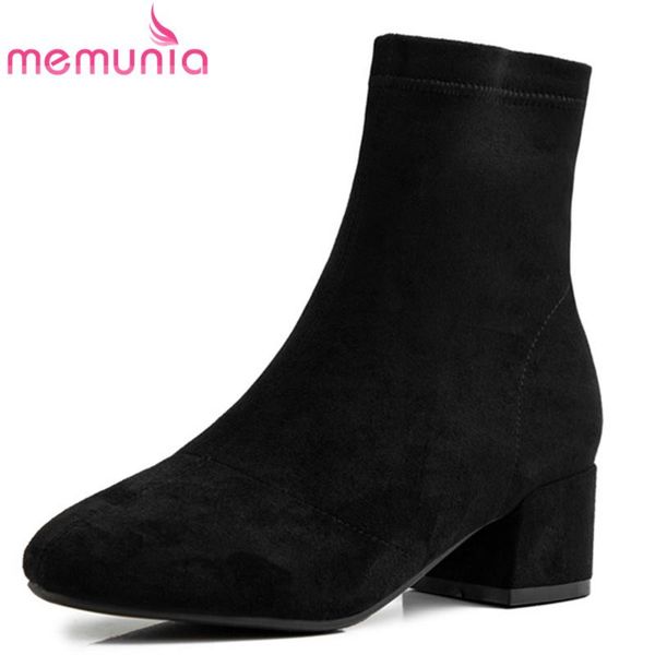 memunia big size 43 ankle boots women flock solid color round toe autumn winter boots classic dress shoes ladies office shoes, Black
memunia big size 43 ankle boots women flock solid color round toe autumn winter boots classic dress shoes ladies office shoes, Black