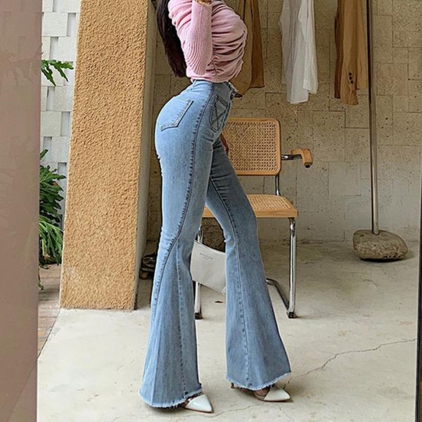 high sky blue waisted horn jeans women elastic skinny jeans fashionable versatile long slim flared pants splicing cut ci7l
high sky blue waisted horn jeans women elastic skinny jeans fashionable versatile long slim flared pants splicing cut ci7l