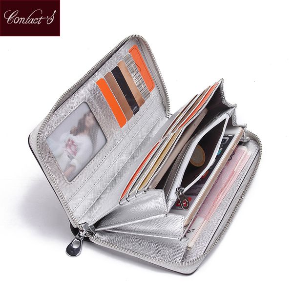 contact's brand women cow leather clutch ladies continent purses metalic genuine leather wallets cell phone holder c1115, Red;black
contact's brand women cow leather clutch ladies continent purses metalic genuine leather wallets cell phone holder c1115, Red;black