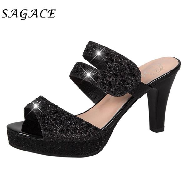 sagace women platform wedge sandals thick heel sandals crystal slippers hollow beach high heels platforms shoes, Black
sagace women platform wedge sandals thick heel sandals crystal slippers hollow beach high heels platforms shoes, Black
