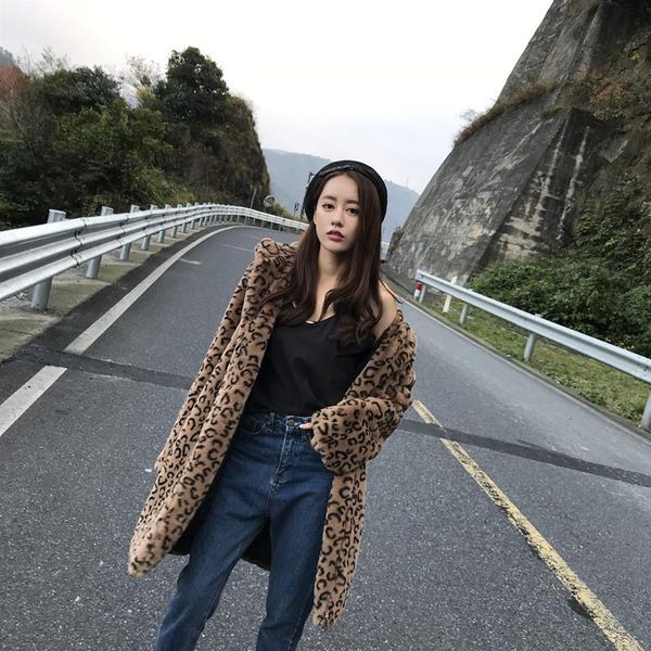 women's fur & faux winter thick warm leopard hooded rex coat women outerwear plus size loose long jackets female, Black
women's fur & faux winter thick warm leopard hooded rex coat women outerwear plus size loose long jackets female, Black