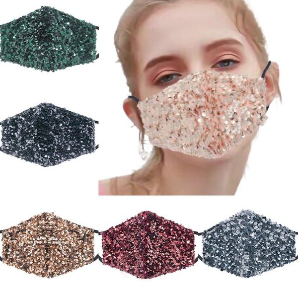 sequin mask personality women bright colorful mask dust proof replaceable cotton designer masks 6 colors
sequin mask personality women bright colorful mask dust proof replaceable cotton designer masks 6 colors