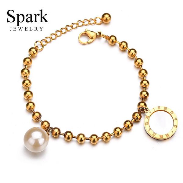 fashion simulated-pearl beaded bracelets with shell and number stainless steel round charm brecelets for women wedding gift, Golden;silver
fashion simulated-pearl beaded bracelets with shell and number stainless steel round charm brecelets for women wedding gift, Golden;silver