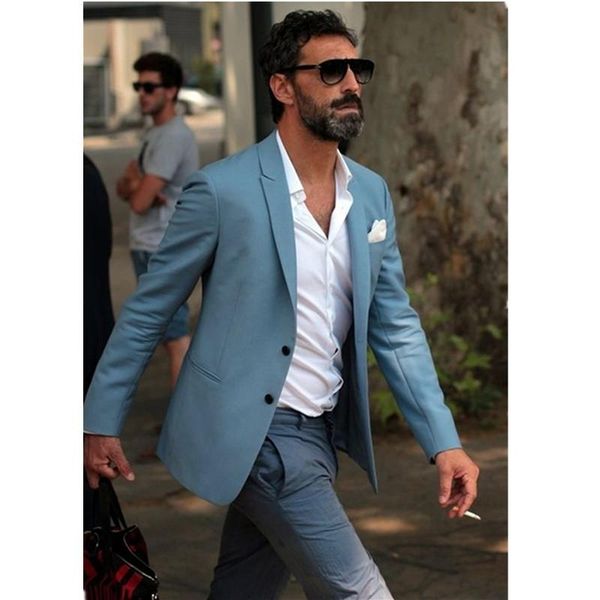 men's suits & blazers most fashion elegant blue men suit grey pants beach wedding tuxedo custom young casual wear vestido(jacket+pants), White;black
men's suits & blazers most fashion elegant blue men suit grey pants beach wedding tuxedo custom young casual wear vestido(jacket+pants), White;black
