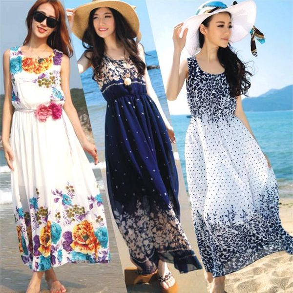 2021 summer style womens casual floral chiffon dress womens bohemia holiday beach vest skirt slim fit thin significantly high, Black;gray
2021 summer style womens casual floral chiffon dress womens bohemia holiday beach vest skirt slim fit thin significantly high, Black;gray