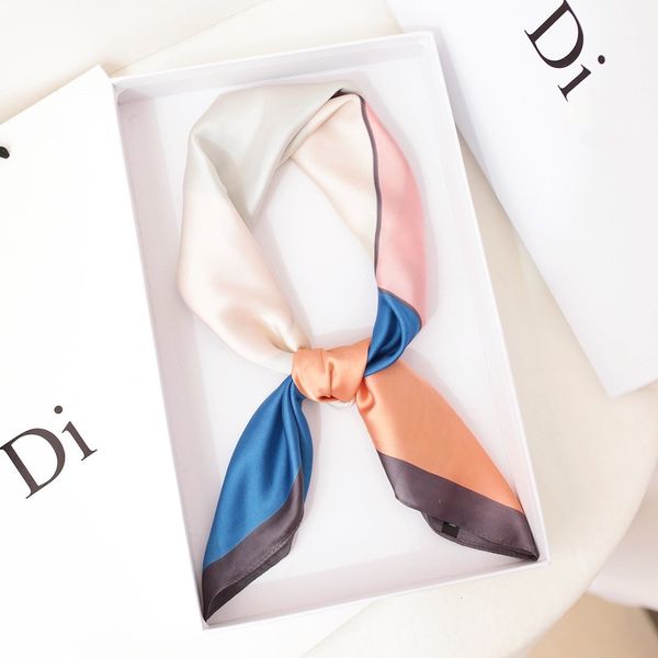 new small square scarves silk scarves women's versatile spring and autumn professional wear accessories scarves and neckbands, Blue;gray
new small square scarves silk scarves women's versatile spring and autumn professional wear accessories scarves and neckbands, Blue;gray