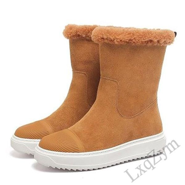 classic candy color suede leather snow boots for women fashionable lamb wool slip on thick bottom outdoor riding shoes, Black
classic candy color suede leather snow boots for women fashionable lamb wool slip on thick bottom outdoor riding shoes, Black