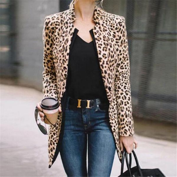 fashion leopard print blazer winter women coat plus size long sleeve coat women blazers jackets office lady blazer new, White;black
fashion leopard print blazer winter women coat plus size long sleeve coat women blazers jackets office lady blazer new, White;black