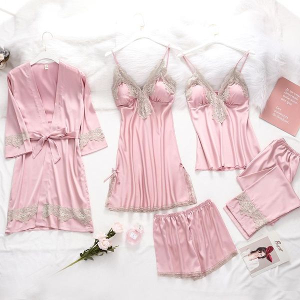 spring summer new sleepwear kimono gown intimate lingerie lace nightwear women satin casual sleep set home clothing1, Black;red
spring summer new sleepwear kimono gown intimate lingerie lace nightwear women satin casual sleep set home clothing1, Black;red