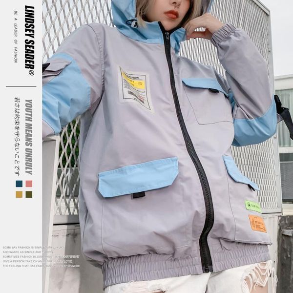 women men's zipper open jacket men new 2020 autumn hip hop hooded cargo style front pocket casual windbreaker streetwear coat1, Black;brown
women men's zipper open jacket men new 2020 autumn hip hop hooded cargo style front pocket casual windbreaker streetwear coat1, Black;brown