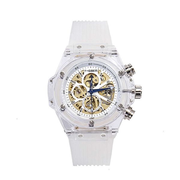 male watch sports led vibrato watch tiktok transparent mechanical tableel7l, Slivery;brown
male watch sports led vibrato watch tiktok transparent mechanical tableel7l, Slivery;brown